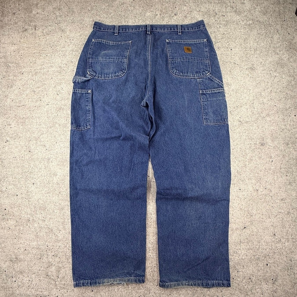 Carhartt Dungaree Fit Carpenter Blue Jeans B13 DST Mens 40x30